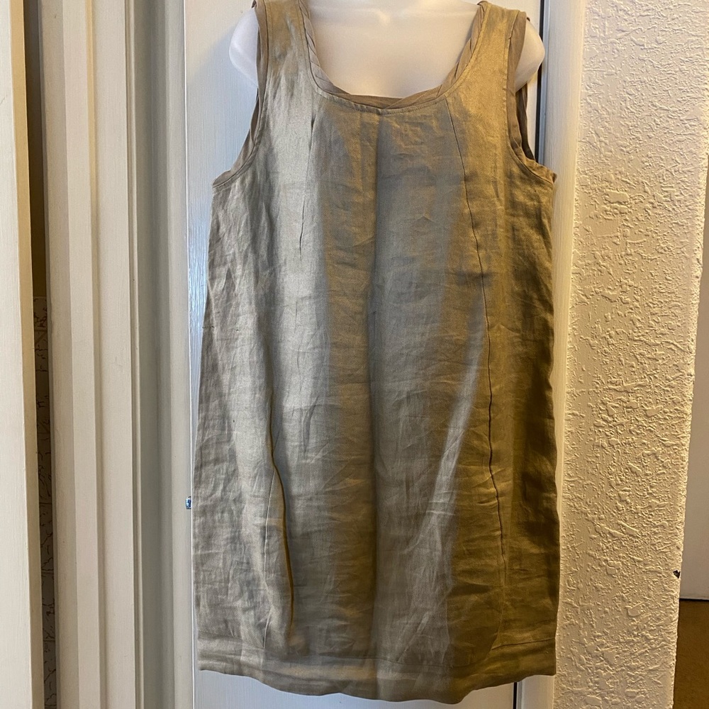 Short Ramie (similar to linen) sleeveless dress